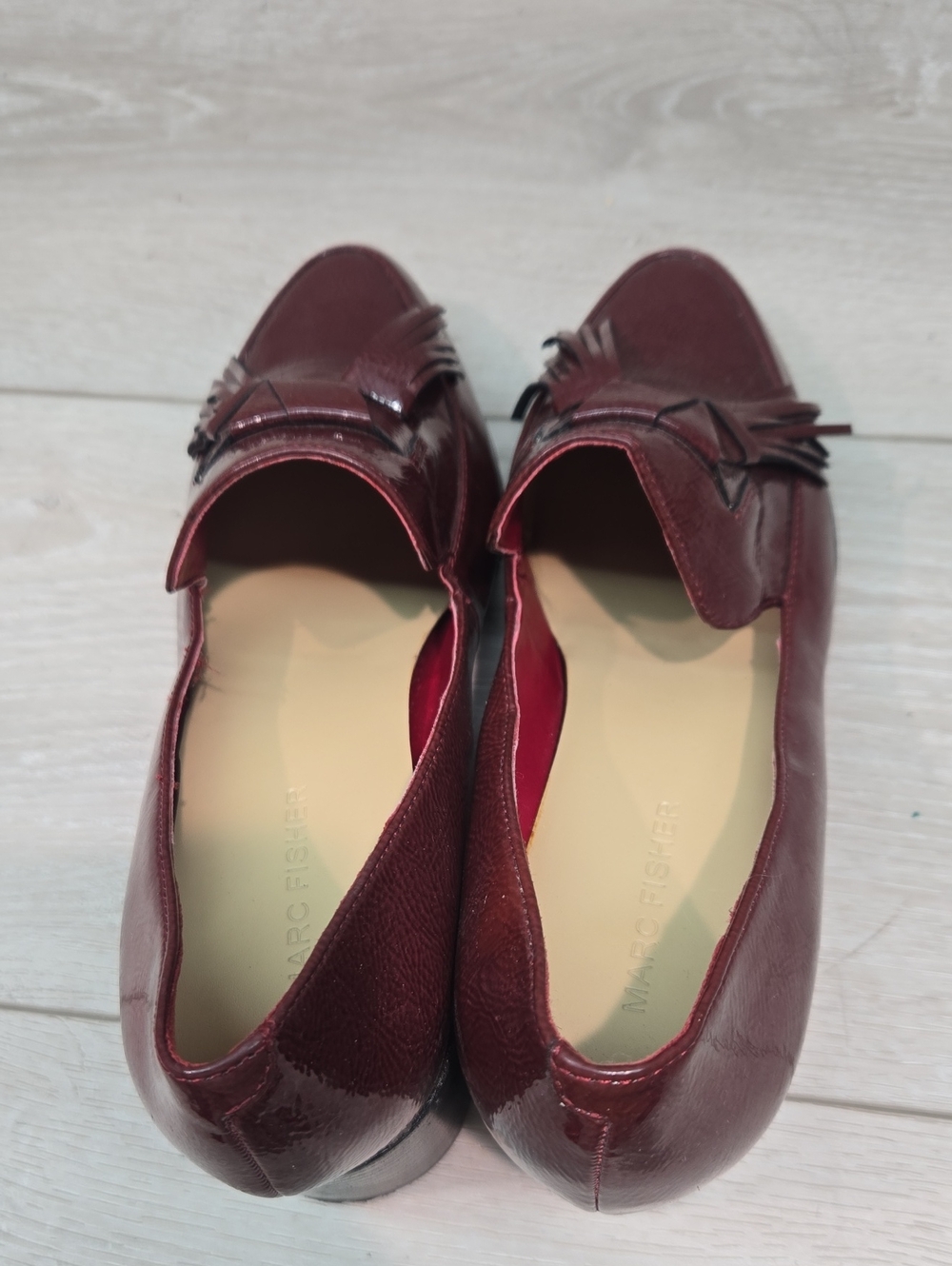 Marc Fisher Women "Like New"Leather Tassel Heels Shoes Sz 8M - Picture 7 of 12